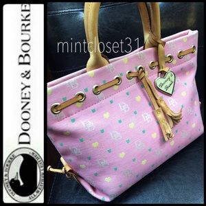 Dooney & Bourke Leather Trim Satchel